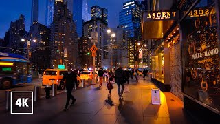 Relaxing Night Walk in NEW YORK CITY 🗽 8th Avenue MANHATTAN Tour NYC [upl. by Tyler]