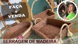 DIY  3 MANEIRAS DE FAZER CESTAS COM SERRAGEM DE MADEIRA [upl. by Rebah]