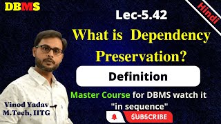 L542  Dependency Preservation in DBMS  Dependency Preserving Decomposition in DBMS [upl. by Levon914]