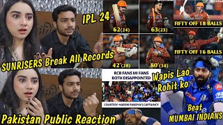 Highest Total in IPL History Sunrisers Beat MUMBAI INDIANS Pakistan PUBLIC REACTION [upl. by Vieva]