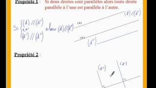 6eme cours de maths sur les propriétés sur les droites perpendiculaires et parallèles [upl. by Ymma]