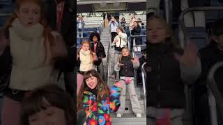 🇪🇦 Chloe DelaRosa and her dancers doing the LaLolaChallenge at the Santiago Bernabéu stadium [upl. by Madel]