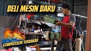 Bengkel Aku Hampir TERBAK4RKompressor MEL3TUPBeli Mesin Baru Lagi [upl. by Attenrev]