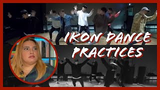 Reacting to iKONs Rubberband and Bling Bling Dance Practices  AmmyXDee [upl. by Anoniw785]