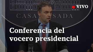 EN VIVO  Conferencia de prensa del vocero presidencial Manuel Adorni [upl. by Lyndes]