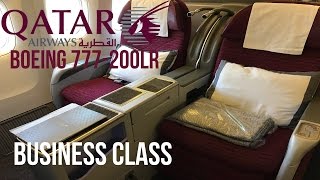 Qatar Airways Business Class Boeing 777200LR Doha to Los Angeles Review [upl. by Aitnyc]