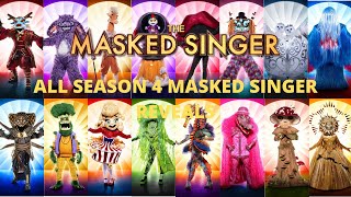 All Masked Singer Reveals Season 4  The Masked Singer USA [upl. by Tera921]