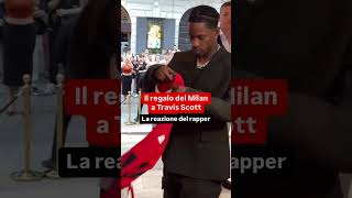 Travis Scott a Milano l’omaggio del Milan al rapper statunitense [upl. by Aicilla894]