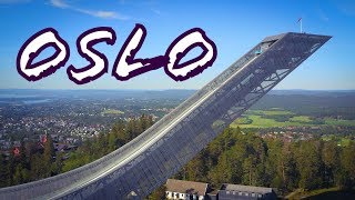 Holmenkollbakken Ski Jump in Oslo Norway DRONE [upl. by Noyek]