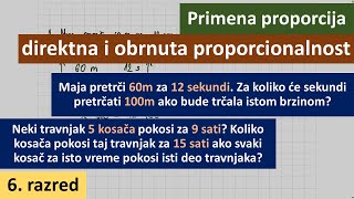 Proporcije direktna i obrnuta proporcionalnost sesti razred 1 [upl. by Artek377]