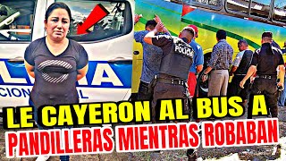 CAE GRUPO DE PANDILLERAS DE LA 18 MIENTRAS AGARRABAN LO AJENO EN UN AUTOBÚS TODO QUEDO EN VIDEO [upl. by Killion566]