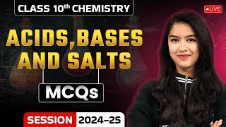 Acids Bases amp Salts Mcqs  Class 10 Chemistry Chapter 2  Chemistry by Anjali Maam [upl. by Aisaim]