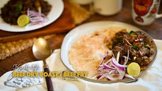 Kerala Style Beef Fry Beef Dry Roast Beef Ularthiyathu  Kitchen Reels [upl. by Nylac537]