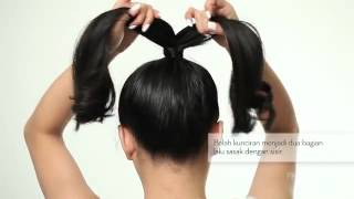 BEAUTY VIDEO Step By Step Sanggul Bentuk Pita ala Lady Gaga [upl. by Haeckel611]