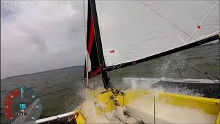 Strike 20 trimaran reaching fast on May8th [upl. by Eihpos]