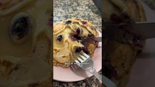 4 Ingredient blueberry pancakes pancakes [upl. by Aeslehs]