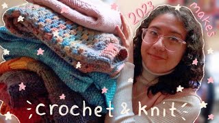 what I made in 2023 🫶🏼 knit amp crochet 🧶 [upl. by Salokcin]