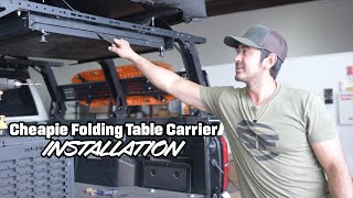 Installation of The Cheapie Folding Table Carrier  upTOP Overland [upl. by Pettit]