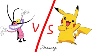 Jhaplu VS Pikachu  Which one is Your favorite  Who wins   Jhaplu and Pikachu Drawing Easy [upl. by Allistir627]