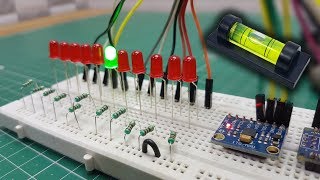 Arduino LED Spirit Level MPU6065 [upl. by Ocnarfnaig265]