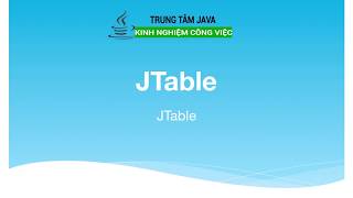 Bài 11  Java Swing  JTable [upl. by Nevart]