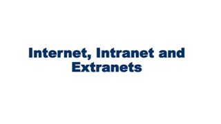 Comparison internet extranet vs intranet [upl. by Seldan]