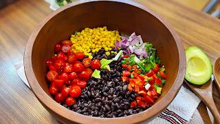 This Mexican black bean salad is a delicious and Refreshing Summer salad Weight loss recipe [upl. by Mastrianni]