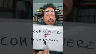 COMMUOVERE E COMMOVENTE italiano grammatica lingua dittongo [upl. by Arretal398]