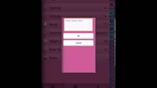 Period Tracker Pink Pad demonstration [upl. by Llyrad]