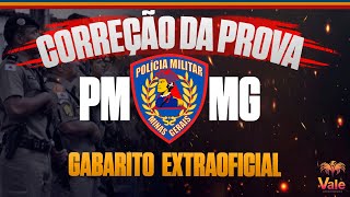 CORREÇÃO DA PROVA PMMG  GABARITO EXTRAOFICIAL [upl. by Lydia382]