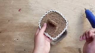 How to make a jewelry box with plastic box and ropeBest rope craft ideas [upl. by Rosenberg]