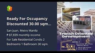 Ready For Occupancy Discounted 3000 sqm 2bedroom Residential Condo Renttoown thru PagIBIG [upl. by Lupiv]