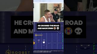 HE CROSSED THE ROAD AND MADE 50K 😂😂 casino slots roulette [upl. by Noimad]