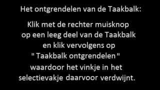 Hoe verplaats je de Taakbalk [upl. by Angi]