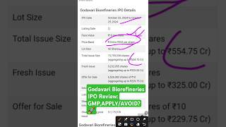 GODAVARI Biorefineries IPO Review  GODAVARI Biorefineries IPO details  GODAVARI Biorefineries IPO [upl. by Eekorehc]