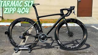 ARE THE NEW ZIPP 404 THE LIGHTER WHEELS SPECIALIZED SWORKS TARMAC SL7 BUILD BETTER THEN ROVAL [upl. by Azaleah]