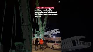 Chantier spectaculaire à Périgueux la pose de la passerelle de la gare [upl. by Patricio]