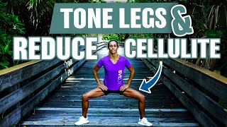 BEST Standing Exercises to TONE Legs amp REDUCE Cellulite [upl. by Nerrad]