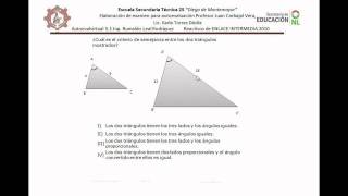 Criterios de semejanza de triángulos en el Cómo se resuelve [upl. by Nolyk]