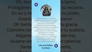 Evil Eye Prayer To Santa Muerte santamuerte holydeath witchcraft blackmagic [upl. by Sacrod]