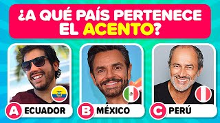 Adivina el País por su Acento 🗣️👂🌎  Test Hispanohablante  Trivia Escucha y adivina  Playquiz [upl. by Nnazil]