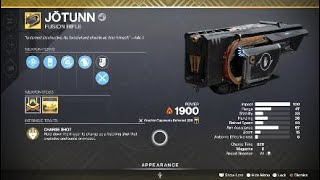 Jötunn Exotic Weapon amp Catalyst – Destiny 2 [upl. by Proudman]