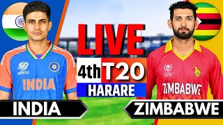 India vs Zimbabwe 4th T20  Live Cricket Match Today  IND vs ZIM Live Match Today  IND vs ZIM [upl. by Falk220]