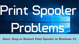 How to Start Stop or Restart Print Spooler in Windows 10 [upl. by Winifred]