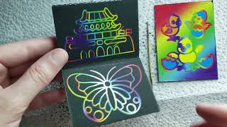 ASMR Rainbow Scratch Art [upl. by Aleil]