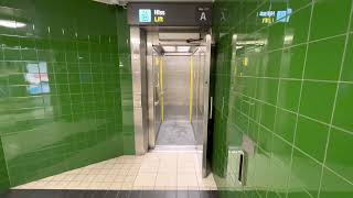 1990s KONE mod Traction Elevator  Tcentralen Subway Station Stockholm Sweden [upl. by Kan]