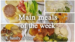 Main meals of the week UK  Family meals  Mon 14th  Sun 20th October [upl. by Alyahs]