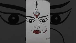 Goddess Durga drawing by Devanshi art drawing durgapujamaadurga maadurgadrawing specialdrawing [upl. by Fauch354]