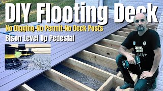 How To Build A DIY Floating Deck Without Traditional Footing with Bison Deck Pedestals [upl. by Ahsikad458]