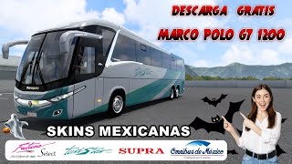 MOD GRATIS ETS2ATS 152  MARCOPOLO G7 1200 6X2 CON SKINS MEXICANAS [upl. by Edrock]